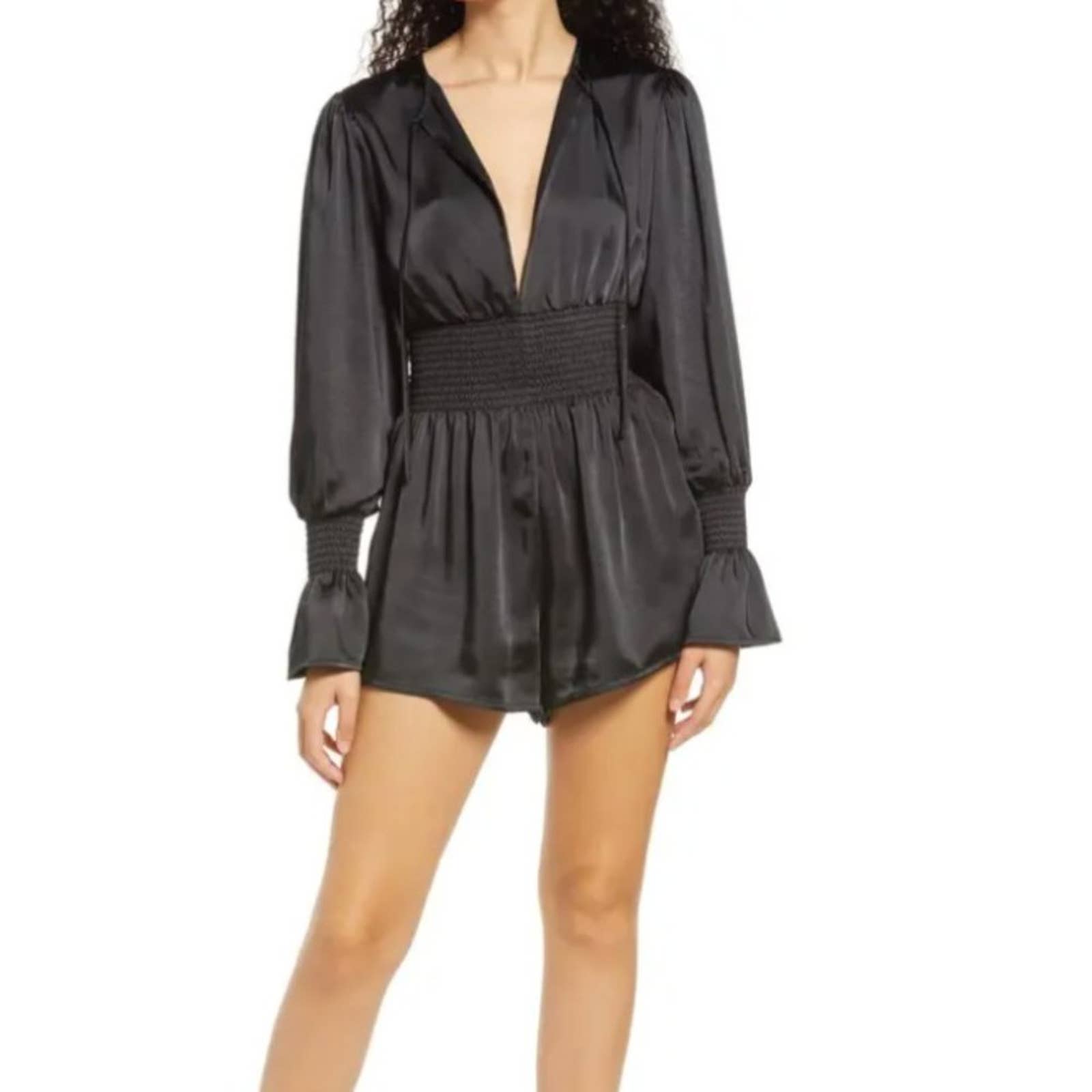 Weworewhat Smocked Sleeve Romper